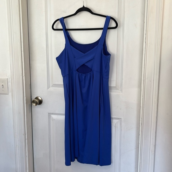 Cornflower blue scuba dress with built in padding- Medium “Navy” style - Picture 2 of 3